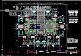 مخططات معمارية عمارة 3 طوابق شقق صغيرة اوتوكاد Dwg