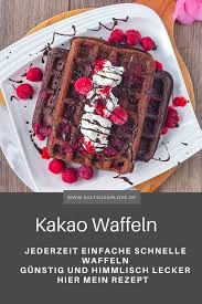 Kakao Waffeln Aus Dem Belgischen Waffeleisen Lebensmittel Essen Waffeln Belgisches Waffeleisen