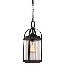 Westinghouse Grandview 1 Light Oil Rubbed Bronze With Highlights Outdoor Hanging Pendant 6339400 The Home Depot