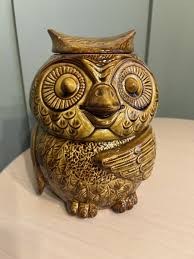 Vintage McCoy Pottery BROWN OWL Ceramic Cookie Jar #204 USA
