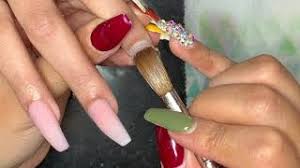 2marbleized matte acrylic nails coffin style. Acrylic Nails Tutorial Ombre Nails Acrylic Coffin Nails Youtube