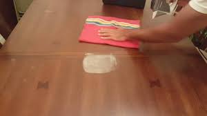 Apr 18, 2021 · another effective way to remove white marks from wood and that makes use of items you probably have at home is the mayo method. How To Remove White Heat Stains On Dining Room Tables Youtube