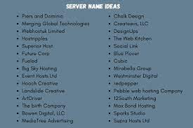 Some of the products that appear on this s. Server Name Ideas 400 Creative Server Names Examples