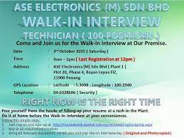 Ase electronics (m) sdn bhd. Ase Electronics M Sdn Jawatan Kosong Di Pulau Pinang Facebook