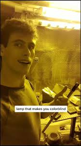 lamp that makes you colorblind (temporarily) 💡 #tiktokpartner  #learnontiktok #scienceexperiments #electronics