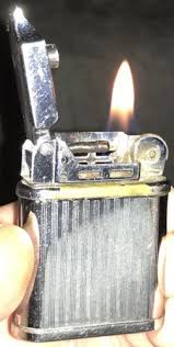 Vintage Beattie Jet Lighter Chrome Pinstripe Design Rpe Dependableflame Hdsa Accendino