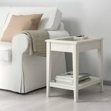 The liatorp coffee table has storage drawer underneath the glass table top. Liatorp White Glass Side Table 57x40 Cm Ikea