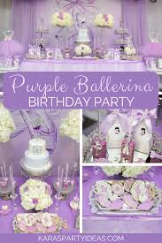 Make sure to have plenty of cutouts behind. Kara S Party Ideas Purple Ballerina Birthday Party Kara S Party Ideas