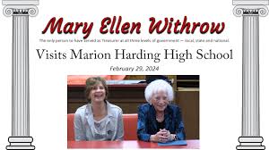 Mary Ellen Withrow Visits Marion Harding High School February 29, 2024
