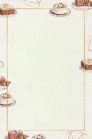 Download Premium Illustration Of Hand Drawn Cakes Frame Design Element Cake Frame Menu Card Design Cake Wallpaper