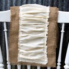 Burlap Table Runner Dantel Dekorasyon Ev Dekorasyonu