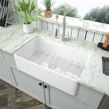 Ceramic sinks are beautiful, affordable, and have a. Mocoloo 30 Inch Farmhouse Kitchen Sink White Arch Edge Curved Apron Front Ceramic Porcelain Fireclay Single Bowl Farm Sink Kitchen Bath Fixtures Tools Home Improvement Svanimal Com