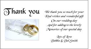 Personalised wedding gift thank you cards. Thank You Gift Cards Wedding Personalised Wedding Day Rings Design X 10