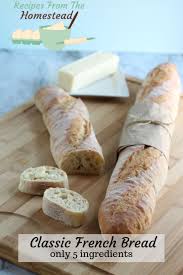 Warm And Crusty With A Soft Crumb This Classic French Bread Recipe Has Only 5 Ingredients Classic French Bread Recipe French Bread Recipe Baguette Recipe