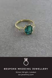 It Was A Pleasure To Work On This Beautiful 18ct Yellow Gold Ring With Colombian Em Coloured Stone Rings Colored Stone Engagement Rings Bespoke Engagement Ring