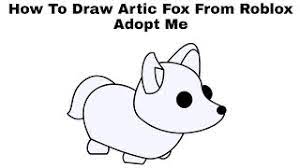 Kawaii fox in winter snow art with snowflakes. How To Draw Artic Fox From Roblox Adopt Me Step By Step Youtube
