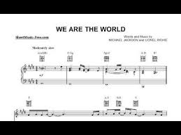 We Are The World Sheet Music Michael Jackson Lionel Richie Download Free We Are The World Sheet Music Pdf Sheet Music Sheet Music Pdf Printable Sheet Music