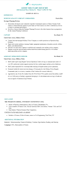 military resume devmyresume.com