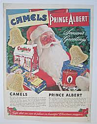 Joe camel cigarette smoking submarine cartoon print ad advertisement 1989. 1940 Camel Cigarettes Prince Albert Tobacco W Santa Holiday At Ads By Dee
