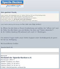 Phishing Mail Alerts Sparda Bank Telefonpin Aktualisierung
