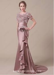 Buy Discount Elegant Stretch Satin Scoop Neckline Lace Mermaid Mother Of The Br Vestidos Elegantes Para Boda Vestidos De Fiesta Vestidos De Fiesta Largos Galas