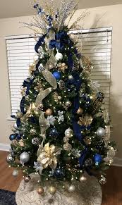 Blue And Gold Christmas Tree Blue Christmas Tree Decorations Gold Christmas Tree Decorations Christmas Tree Themes