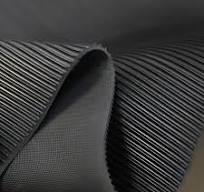 Non slip Easy Clean Fine Ribbed Corrugated Deep V Groove Anti slip Rubber  Rubber Sheet / Floor Mat