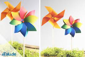 Ihr benötigt für die windmühle ein blatt papier, eine schere, ein. Windrad Selber Basteln Anleitung Talu De