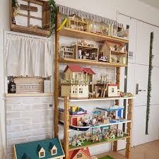 初投稿 無印良品 シルバニアファミリー パイン材ユニットシェルフ おもちゃ収納 などのインテリア実例 2017 10 15 17 28 23 roomclip ルームクリップ 収納 アイデア インテリア 実例 インテリア