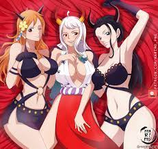 Raid on Onigashima girls (marimo_png) : r/OnePiece