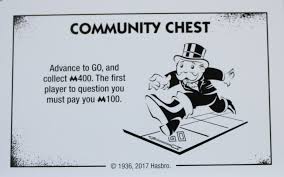 Check spelling or type a new query. Parts Only Monopoly Board Game Cheaters Edition Community Chest Card 6 Team Toyboxes