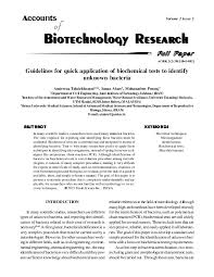 Pdf Guidelines For Quick Application Of Biochemical Tests