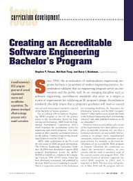 Penn state's bachelor of science in software engineering prepares students to hold pivotal roles within many industries. Pdf Creating An Accreditable Software Engineering Bachelor S Program