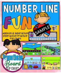 number line fun promethean board flip chart promethean