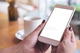 Mockup Image Of A Woman S Hand Holding White Mobile Phone With Blank Screen And Spon Holding White Mobile Hand Mock In 2020 Mobile Phone Phone Coffee Cups