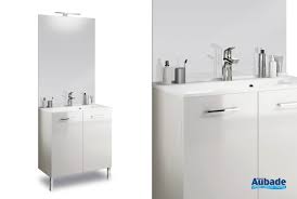 Salle de bain armoire lavabo meuble sous vasque miroir led aloha v2 blanc. Meuble Sous Vasque Monobloc Delpha Deco Pml70 Espace Aubade