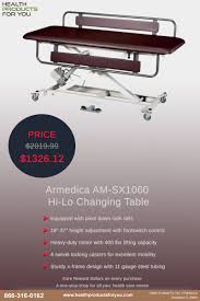 Armedica Am Sx1060 Hi Lo Changing Table Changing Table Locking Casters Frame Design