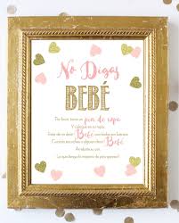 Spanish Don T Say Baby 8x10 Printable Sign No Digas Bebe Etsy Pink Gold Baby Shower Pink Baby Shower Baby Shower Signs