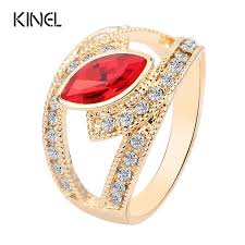 Aliexpress Com Buy Hot 2017 Top Fashion Red Crystal Ring Gold Color Punk Rock Crystal Rings For Women Love Gift Kin Red Crystal Ring Crystal Rings Rock Rings