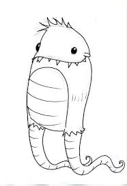 The author, dave devries, took children's drawings of monsters, and turned them into paintings that use the identical line structure of the kid's drawings (he projects them on the wall and then draws. Gallery For Monster Drawings For Kids Monster Drawing Art Display Kids Monster Book Of Monsters