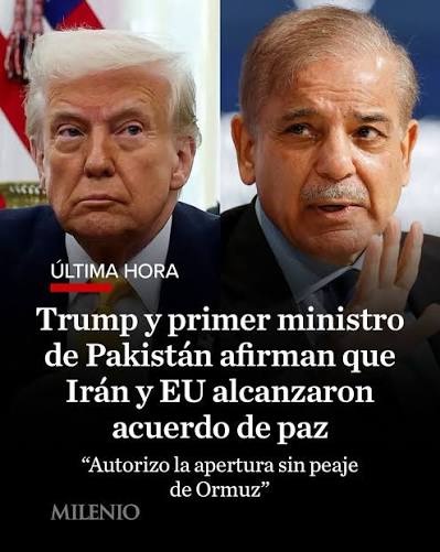 🚨 #ÚLTIMAHORA | Estados Unidos e Irán alcanzaron un acuerdo para desbloquear el estrecho de Ormuz tras más de tres meses de guerra, así lo anunciaron el presidente Donald Trump y el