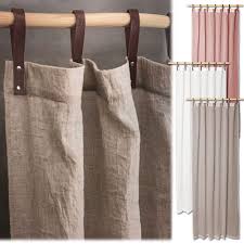 ： verdeckte schlaufen ， farbe: Schlaufenschal Leinenlook Mit Lederschlaufen Store Schlaufen Schals Gardine Neu Ebay Schlaufengardinen Schlaufenschals Deko Vorhange