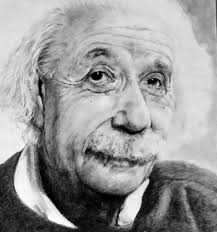 Einstein Charcoal Drawing By Adam Burgess
