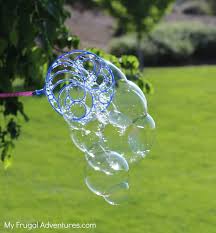 Homemade Bubbles Recipe For Big Thick Bubbles My Frugal Adventures Homemade Bubbles Bubble Recipe Homemade Bubble Recipe