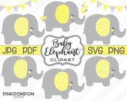 Download Baby Elephant Clipart Set Yellow Gray Elephant Svg Printable Elephant Y 72895 Png Images Pngio
