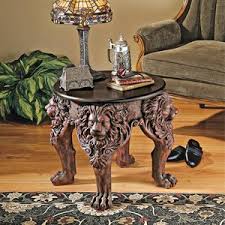 Located in palm springs, ca. Lord Raffles Lion Leg Side Table Design Toscano