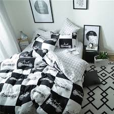 Black And White Checkered Bedding Set Black And White Checkered Bedding Sets White Duvet Covers Print Bedding Duvet Cover Sets