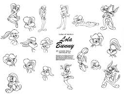 Model Sheets For Bugs Bunny And Lola Bunny Bugs S Design Changed A Few Times Though It Has Character Design Animation Character Model Sheet Cartoon Sketches