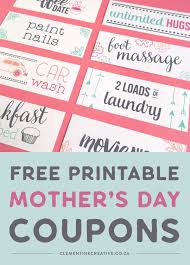 Free Printable Mother S Day Coupons To Make Mom S Day Mother S Day Coupons Mom Day Mother S Day Printables