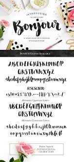 Bonjour Typeface With Extras Calligraphy Fonts Lettering Fonts Typeface